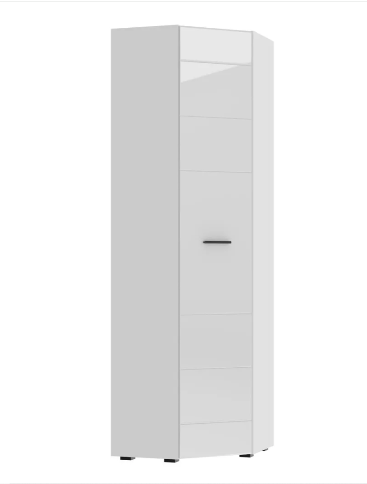

Шкаф распашной угловой НК мебель GLOSS 64х64х205 см, Белый, Gloss 2