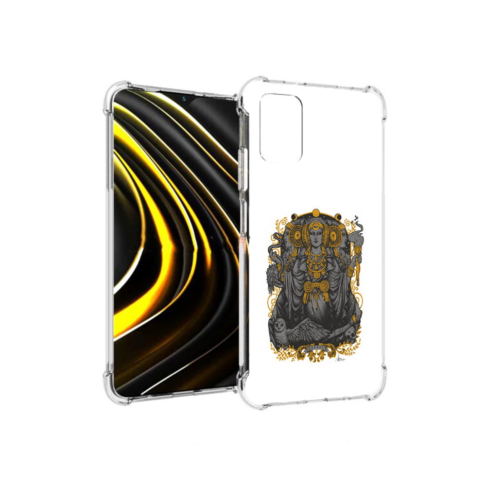 

Чехол MyPads Tocco для Xiaomi Poco M3 божество с золотыми элементами (PT156204.280.241), Прозрачный, Tocco