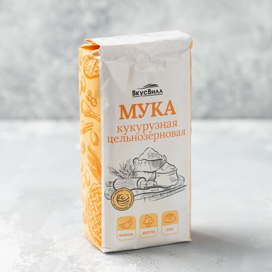 Мука ВкусВилл кукурузная цельнозерновая 500 г