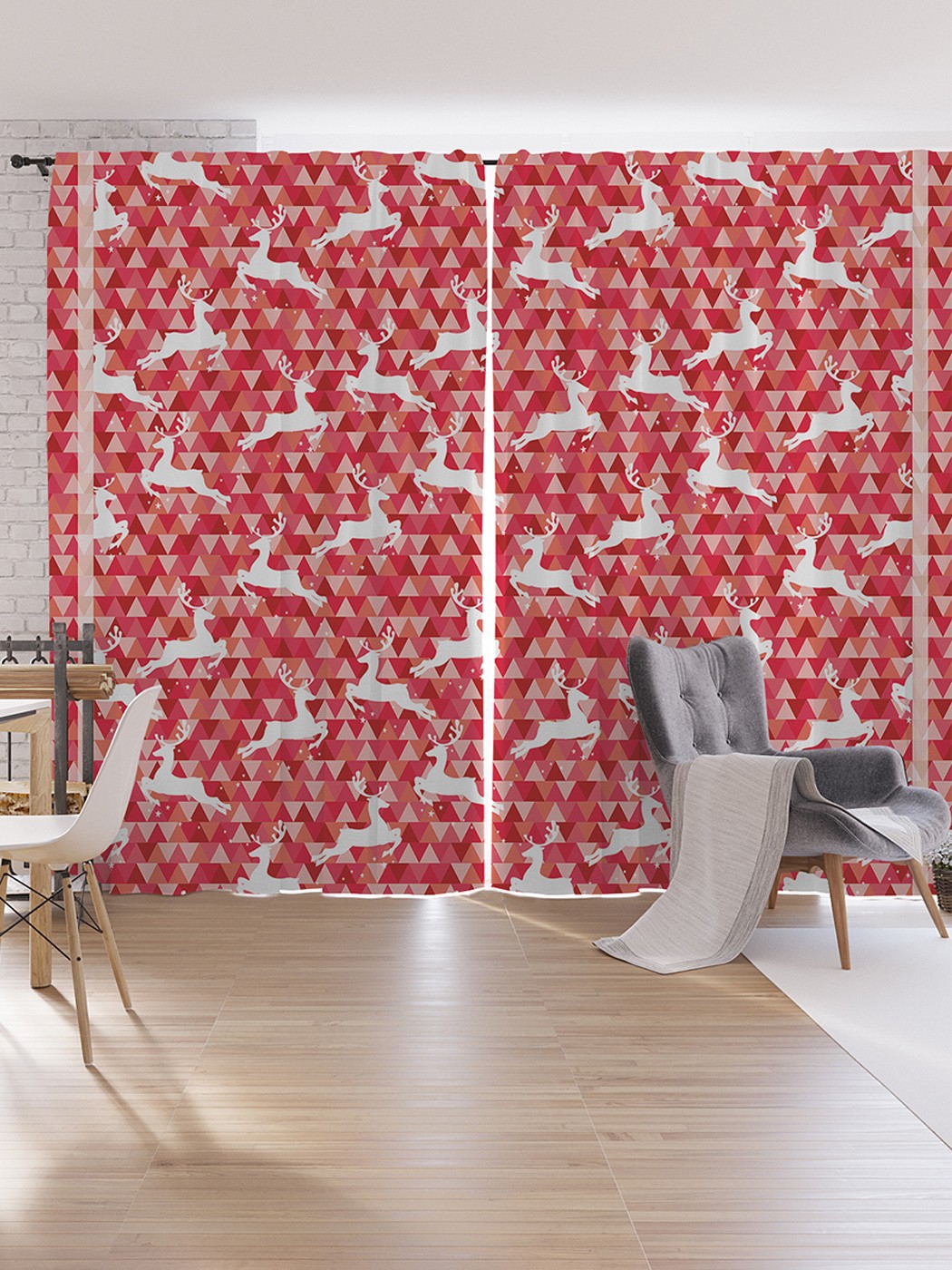 

Шторы под лён JoyArty "Оленьи прыжки", серия Oxford DeLux, 340х265 см, Оленьи прыжки