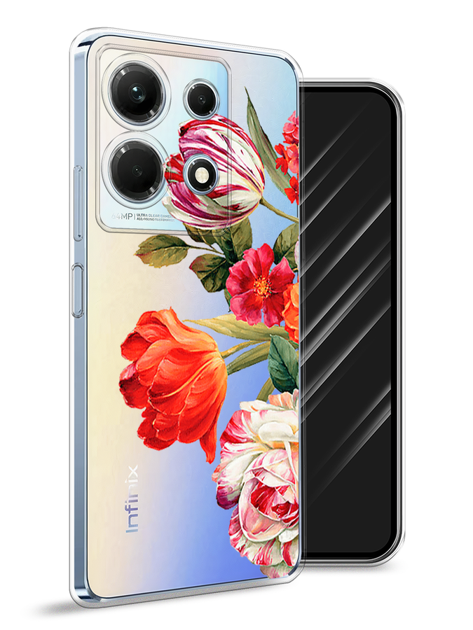 

Чехол Awog на Infinix Note 30 4G "Весенний букет", Красный;розовый;зеленый, 3104650-8