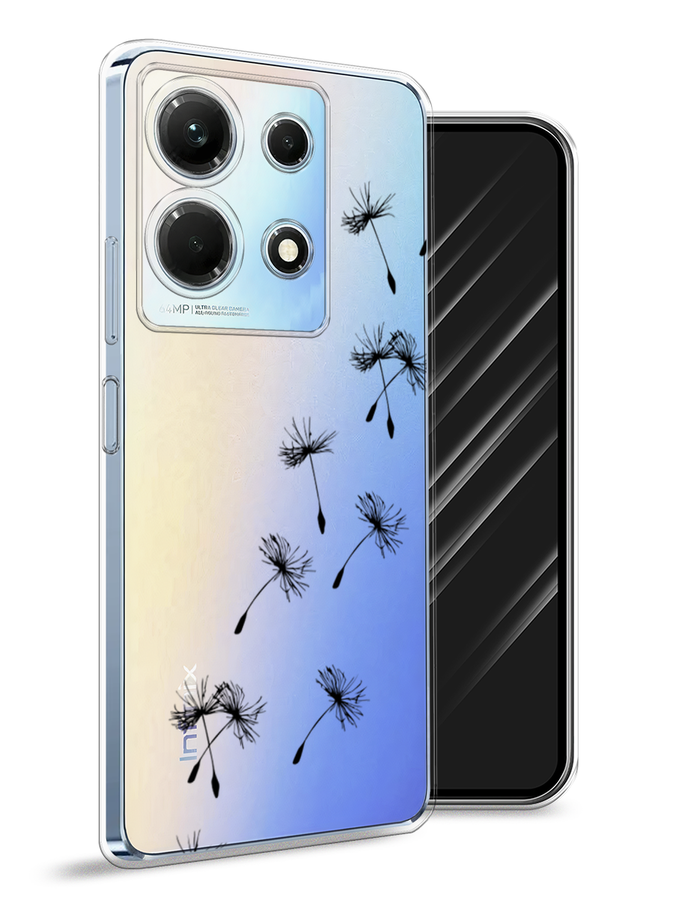 

Чехол Awog на Infinix Note 30 4G "Летящие одуванчики", Черный, 3104650-8
