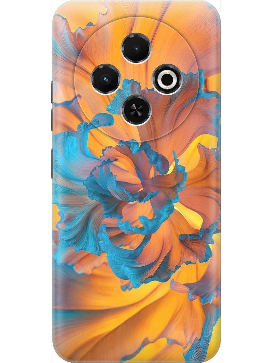 

Силиконовый чехол на Tecno Spark 30C с принтом "Желто-голубой цветок", Прозрачный;голубой;желтый, 786716322