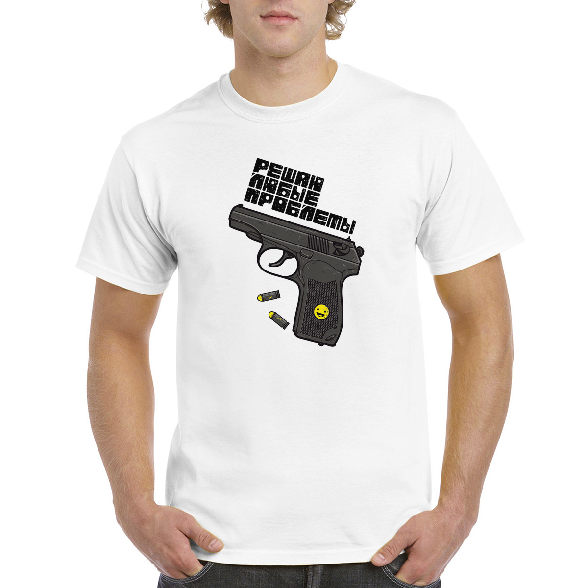 

Футболка унисекс CoolPodarok M0151473 белая 46 RU, Белый, M0151473