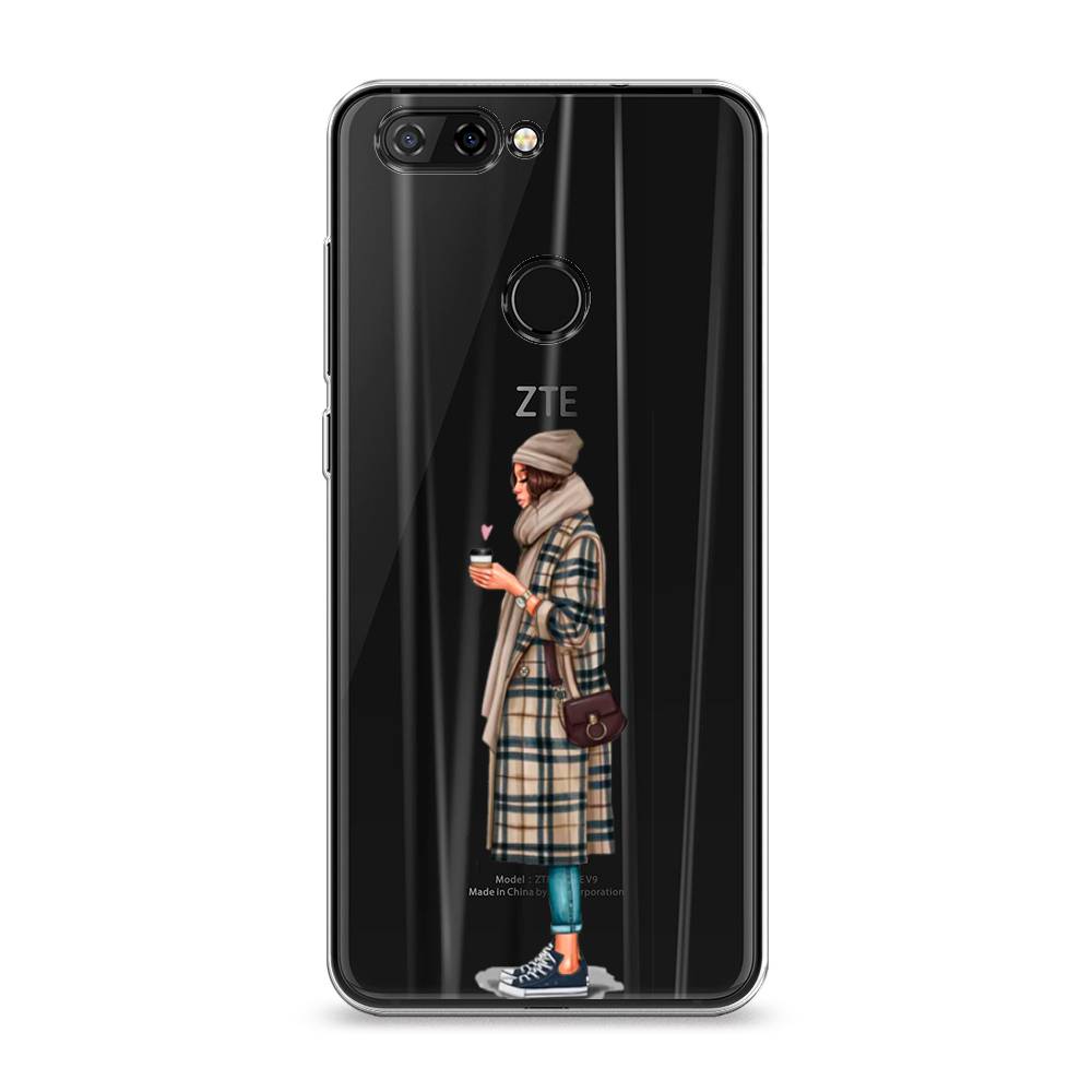 

Чехол на ZTE Blade V9 "Утренний кофе", Коричневый;бежевый, 132450-6