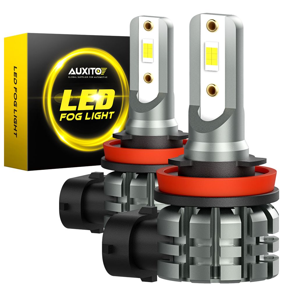 Светодиодная LED лампа AUXITO L3 H11 цоколь PGJ19-2 55Вт 2 шт 6500K для ПТФ белые