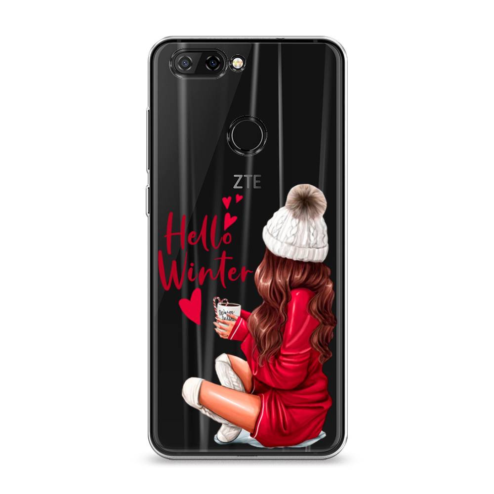 

Чехол на ZTE Blade V9 "Hello winter", Красный;белый;коричневый, 132450-5
