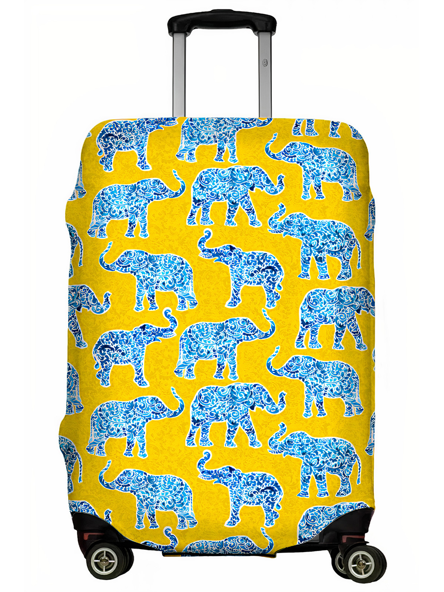 фото Чехол для чемодана lejoy lj-case-228 elephants on yellow m