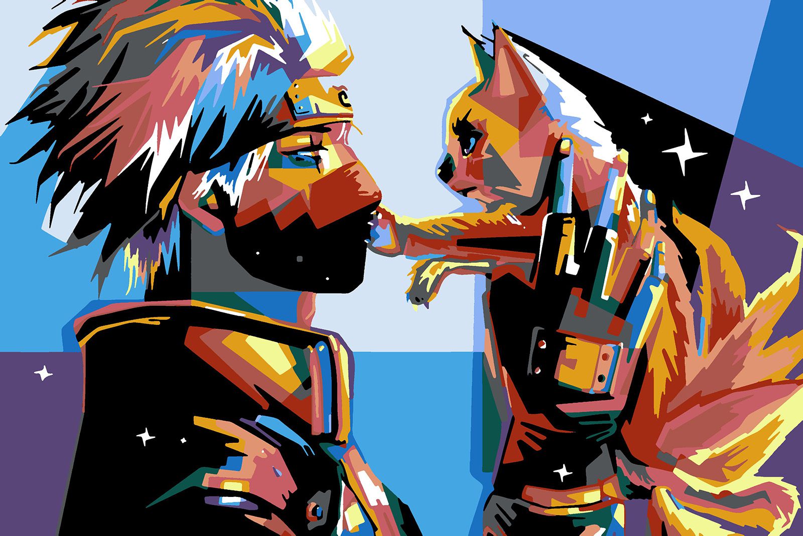 

Картина по номерам Красиво Красим Какаси и Кот, 100 х 150 см, Какаси и Кот