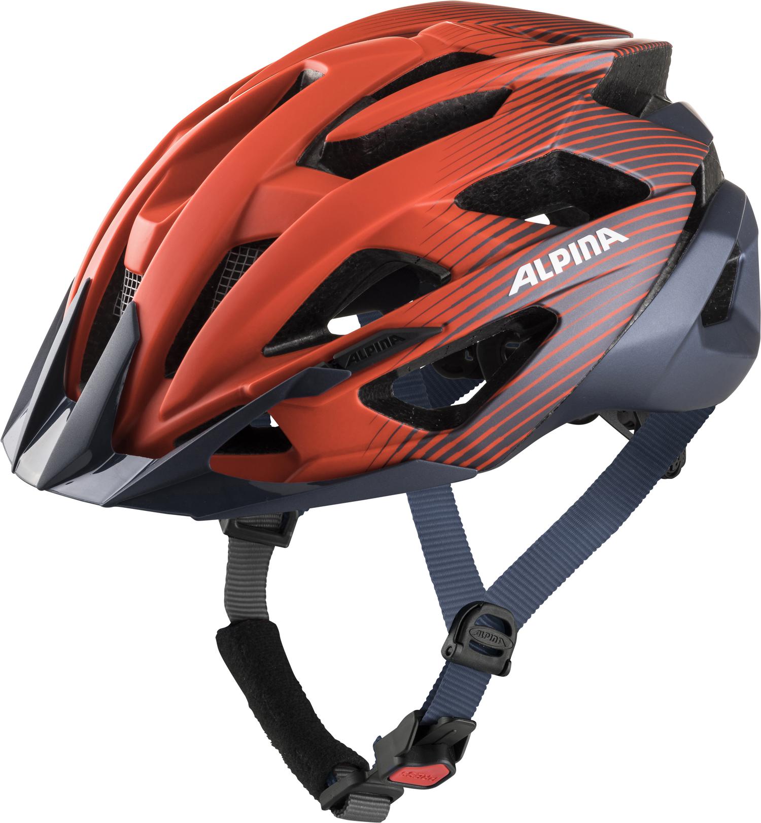 фото Велосипедный шлем alpina valparola, indigo/cherry drop matt, l