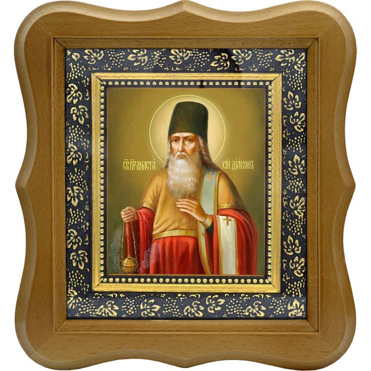 

Анастасий Печерский, преподобномученик, диакон. Икона на холсте.