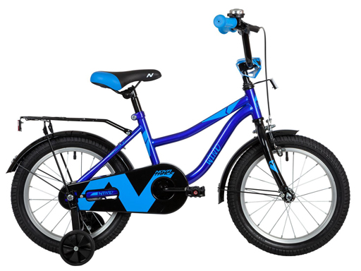 

Велосипед NOVATRACK 16" WIND синий, пер.ручн, зад нож тормоз., крыл 163WIND.BL22