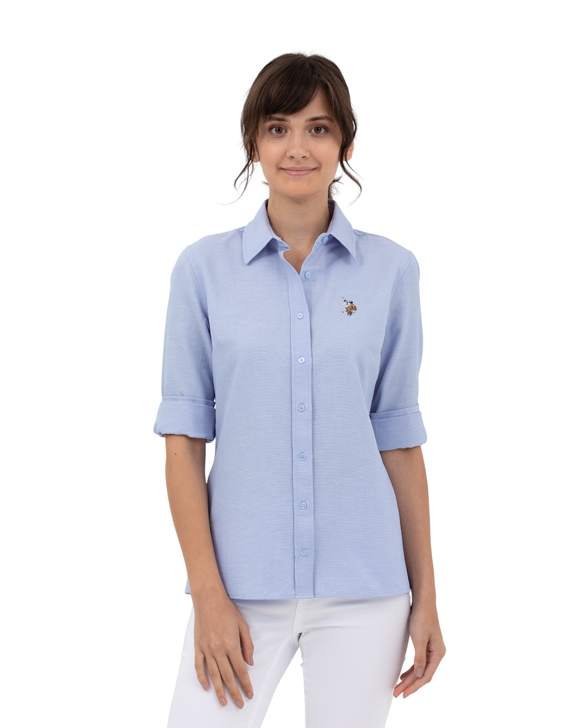 Рубашка мужская U.S. POLO Assn. G082GL004-000-1570676-WOXCOLOR023Y голубая 34
