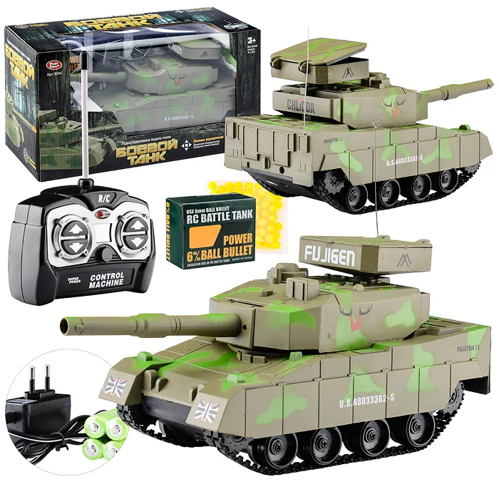Боевой танк PLAYSMART 9344 р/у, на аккумуляторных батарейках, з/у, с пульками боевой танк playsmart 9344 р у на аккумуляторных батарейках з у с пульками
