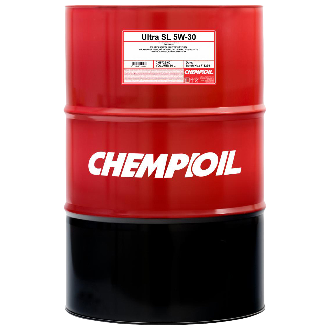 

Моторное масло Chempioil синтетическое Ultra Sl Sn/ Ch-4 A3/B4 5W30 60л