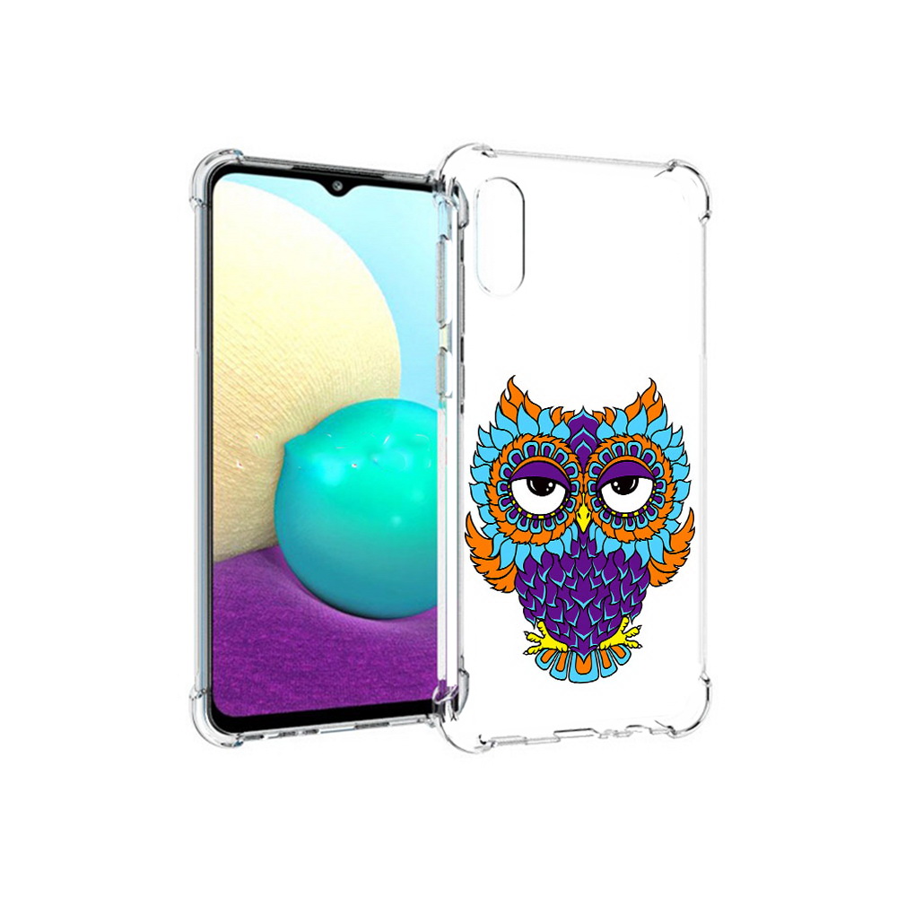 

Чехол MyPads Tocco для Samsung Galaxy M02 Цветная сова (PT157689.478.198), Прозрачный, Tocco