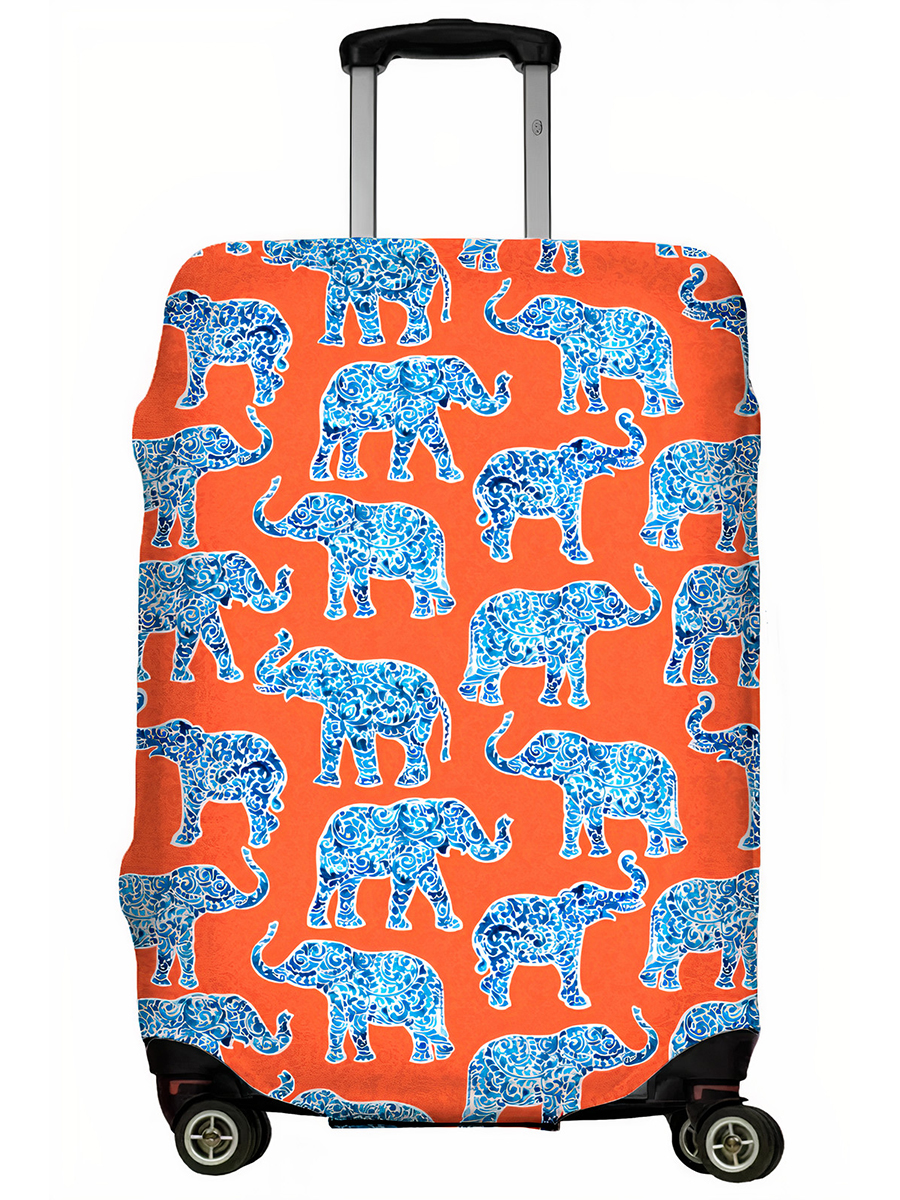 фото Чехол для чемодана lejoy lj-case-229 elephants on orange l