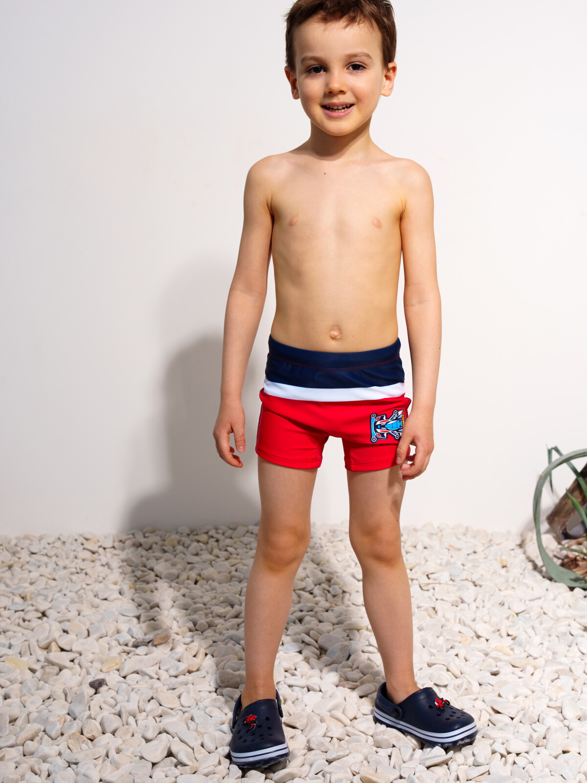 

Плавки детские PlayToday Kids 12312122, тёмно-синий, белый, красный, 116, 12312122