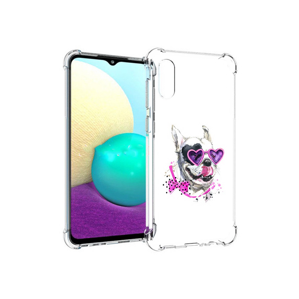 

Чехол MyPads Tocco для Samsung Galaxy M02 акварельный пёс (PT157689.478.218), Прозрачный, Tocco