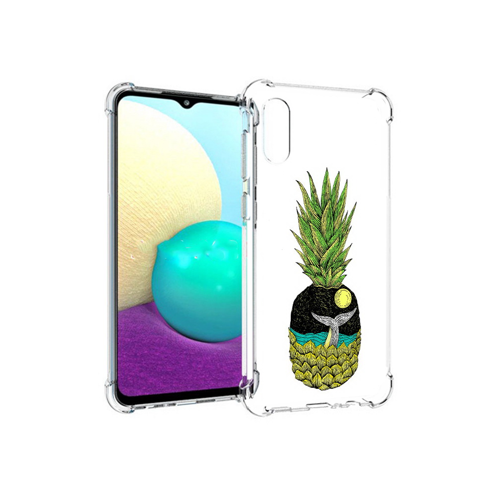 Чехол MyPads Tocco для Samsung Galaxy M02 ананас с китом (PT157689.478.220)