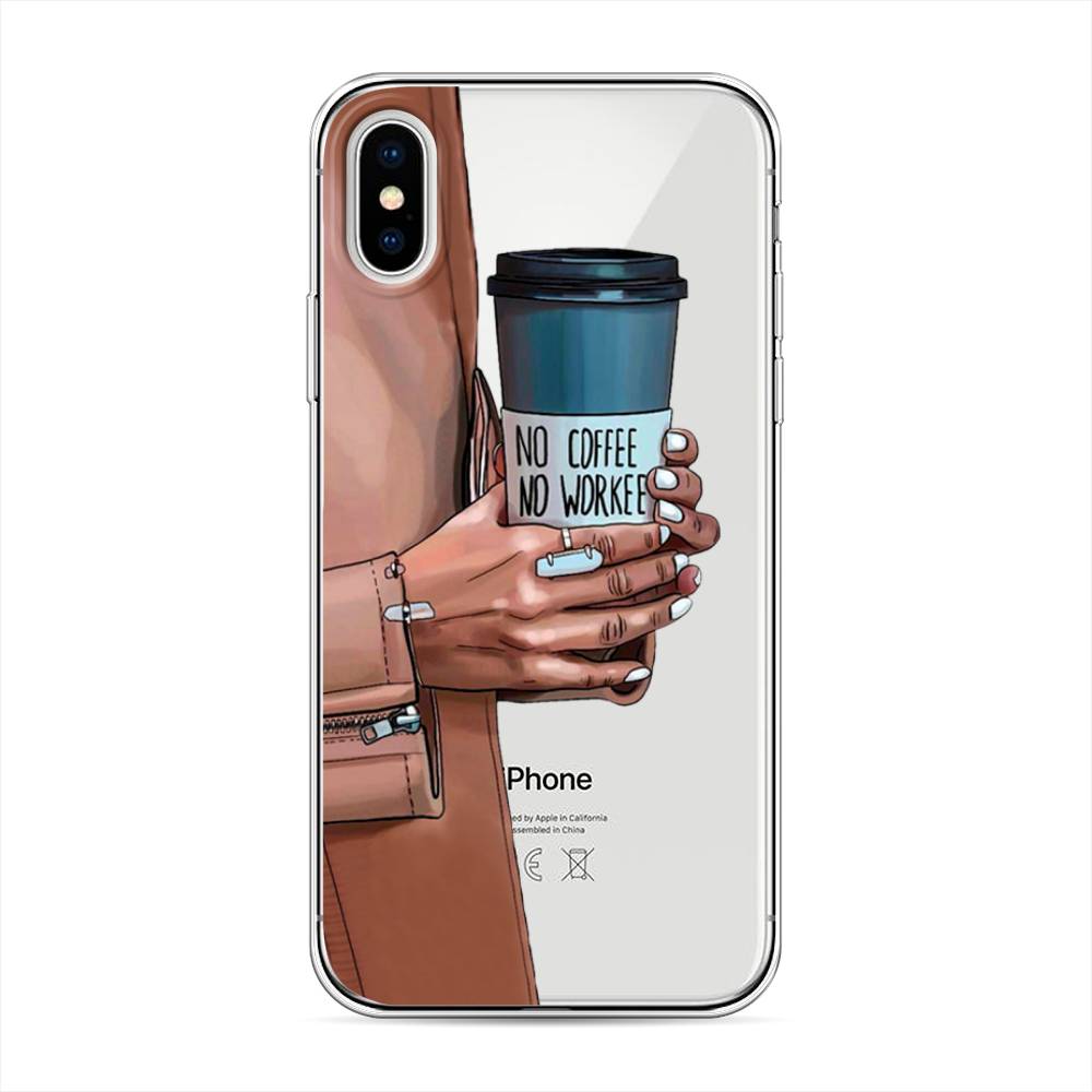 

Чехол Awog на Apple iPhone XS (10S) / Айфон XS (10S) "No coffee", Разноцветный, 11850-7