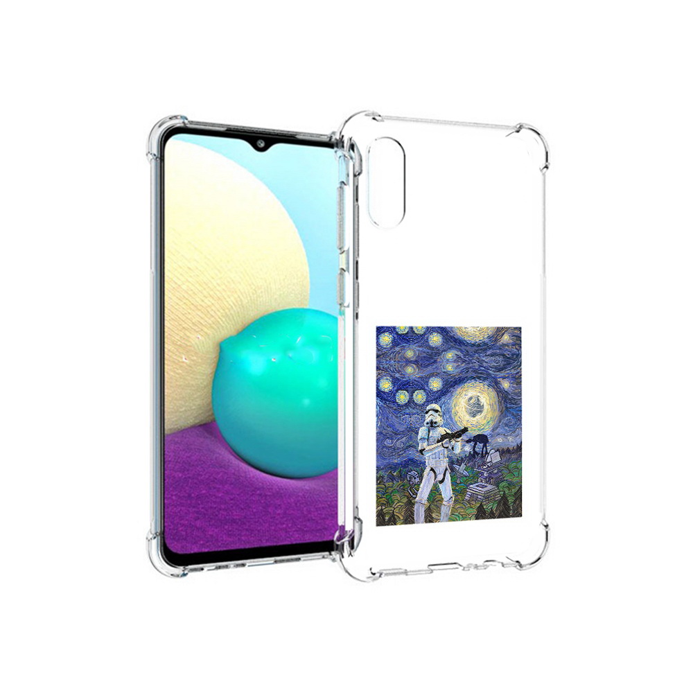 

Чехол MyPads Tocco для Samsung Galaxy M02 star wars звездная ночь (PT157689.478.23), Прозрачный, Tocco