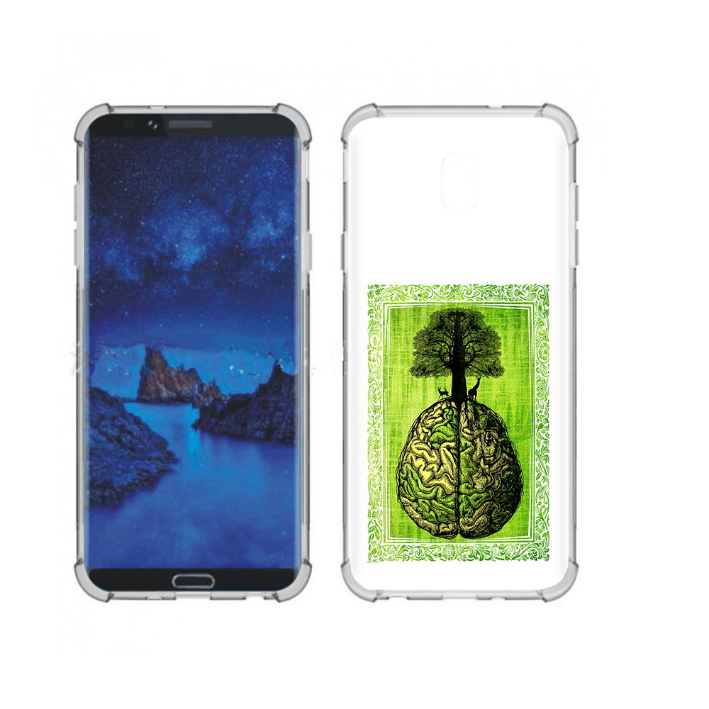 

Чехол MyPads Tocco для Samsung Galaxy J7 (2018) абстракция здоровый мозг, Прозрачный, Tocco