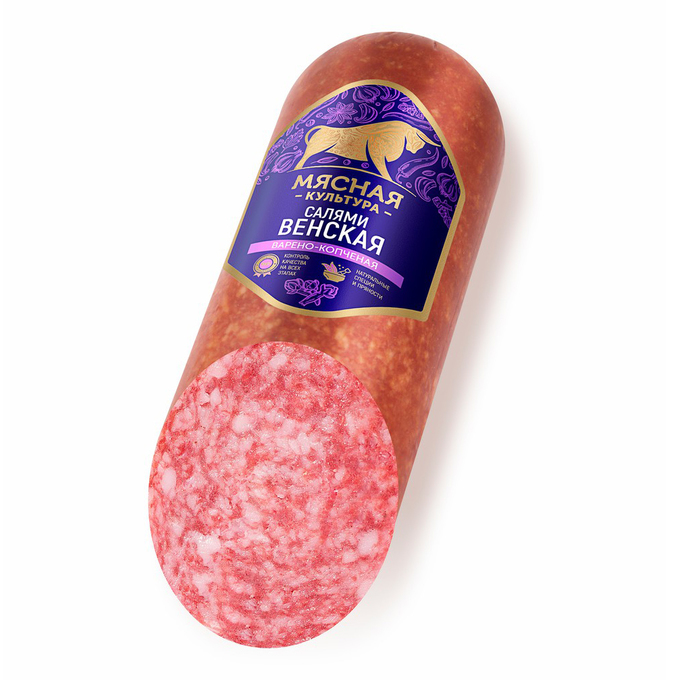 

Колбаса Мясная культура Салями варено-копченая 350 г