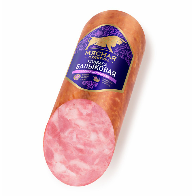 

Колбаса Мясная культура Балыковая варено-копченая 350 г