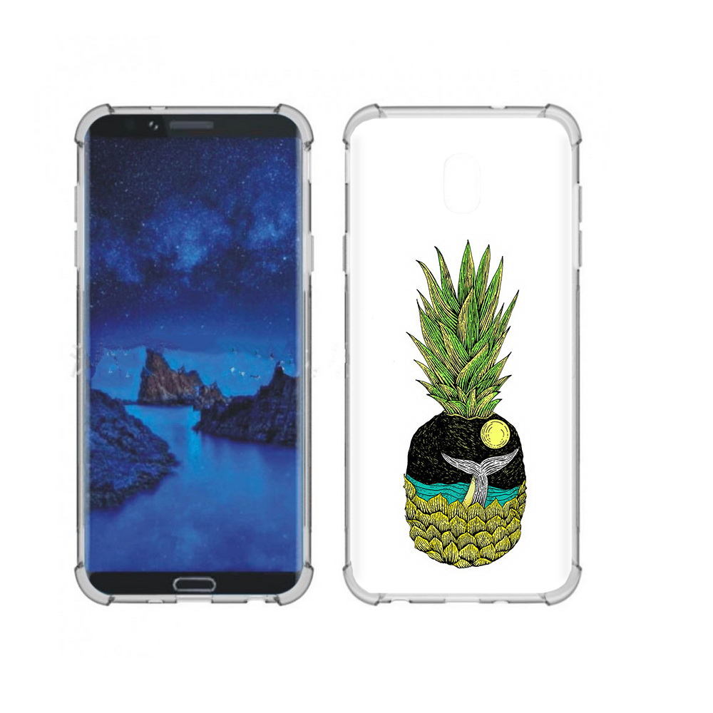 

Чехол MyPads Tocco для Samsung Galaxy J7 (2018) ананас с китом (PT226928.596.220), Прозрачный, Tocco