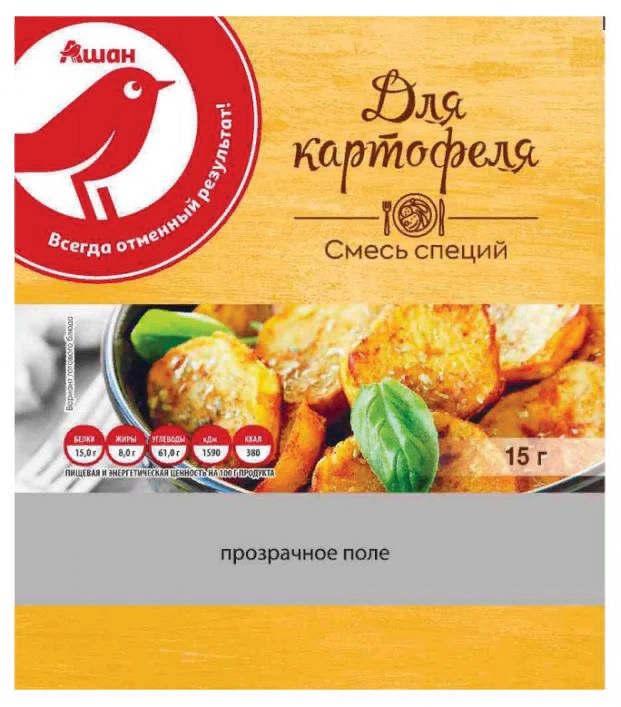 

Приправа АШАН Красная птица для картофеля 15 г