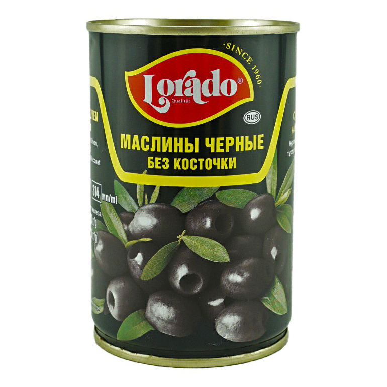

Маслины Lorado черные без косточки 300 г