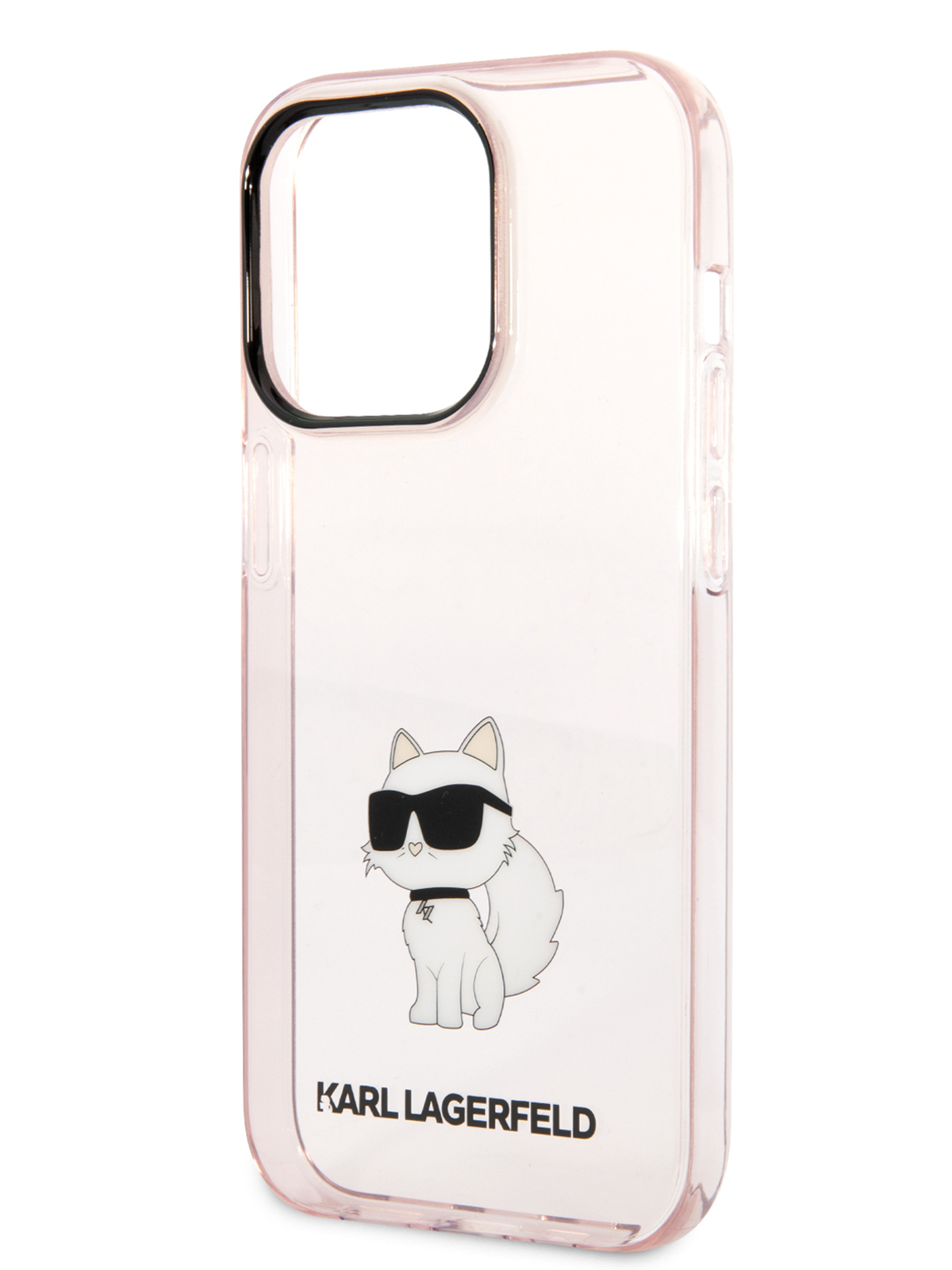 

Чехол Karl Lagerfeld для iPhone 14 Pro Max с принтом и защитным бортиком, Pink, Прозрачный;розовый, PC/TPU