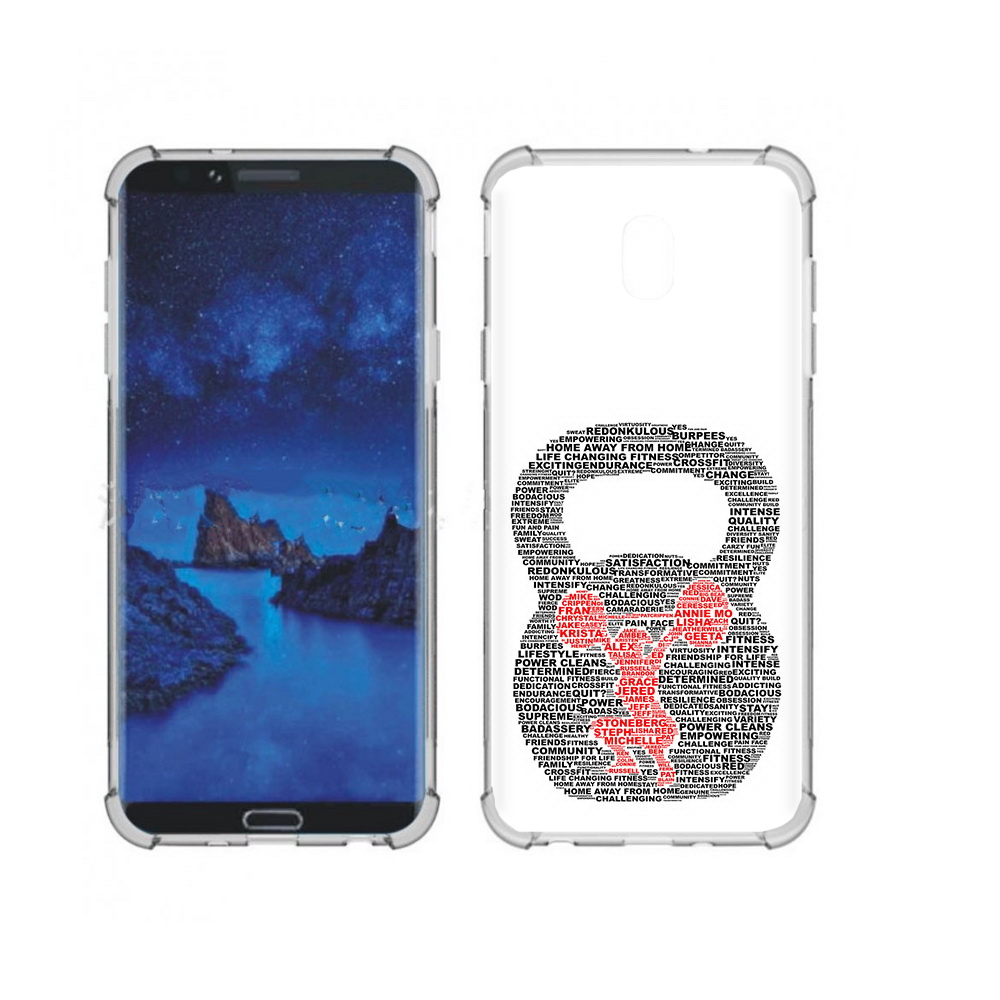 

Чехол MyPads Tocco для Samsung Galaxy J7 (2018) бодибилдинг гиря из слов, Прозрачный, Tocco