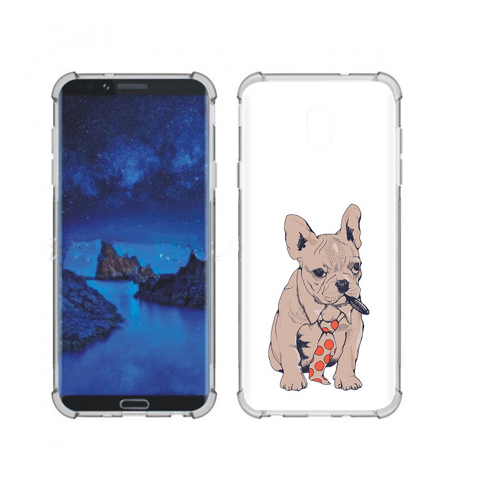 

Чехол MyPads Tocco для Samsung Galaxy J7 (2018) бульдог с сигарой (PT226928.596.250), Прозрачный, Tocco