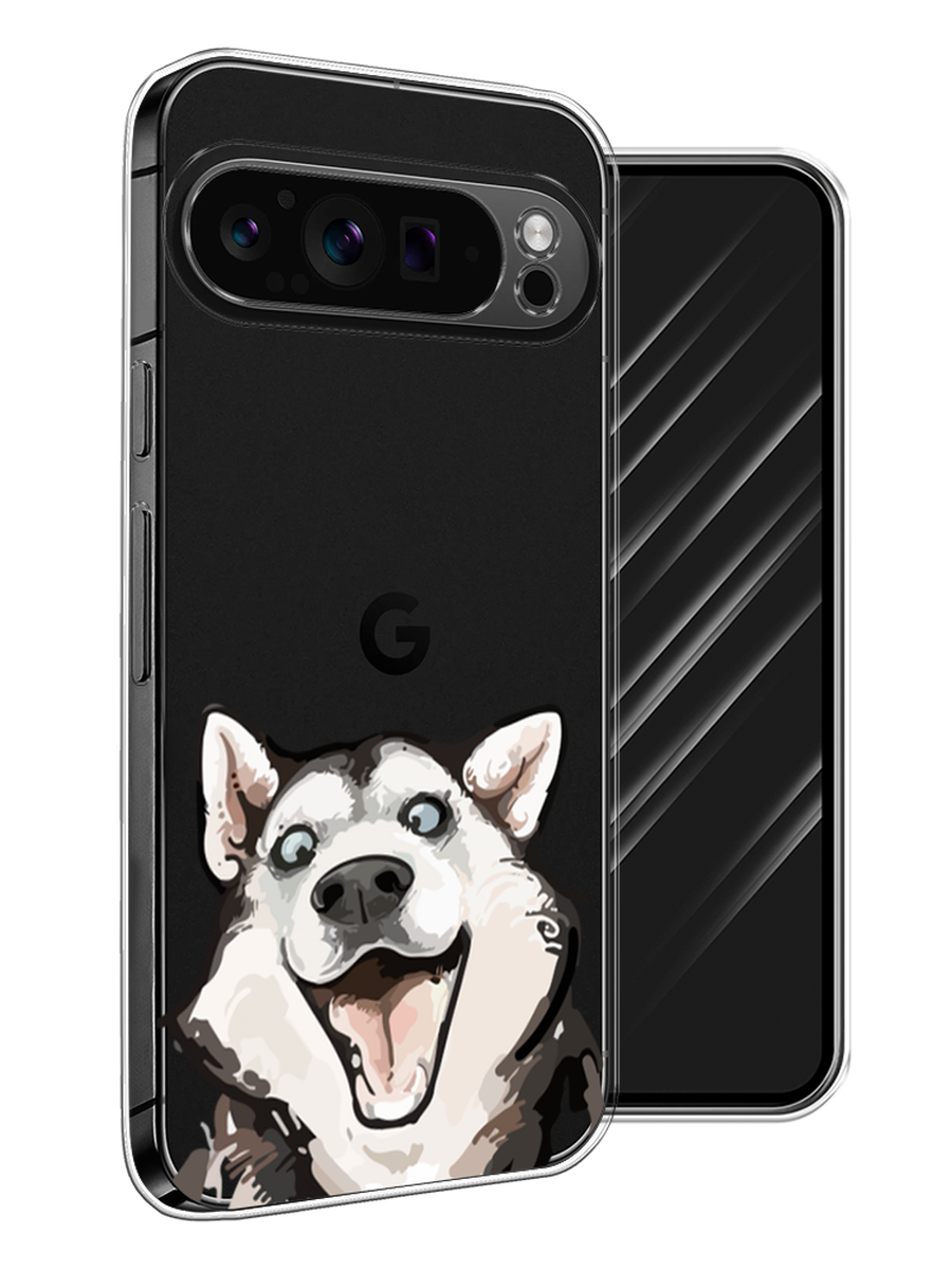 

Чехол Awog на Google Pixel 9 Pro "Радостный хаски", Белый;голубой;черный, 272050-1