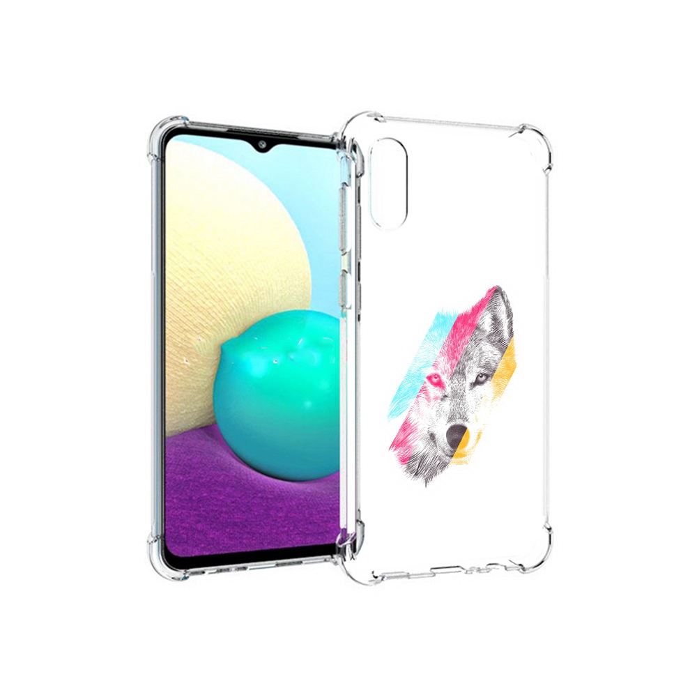 

Чехол MyPads Tocco для Samsung Galaxy M02 волк градиент (PT157689.478.268), Прозрачный, Tocco