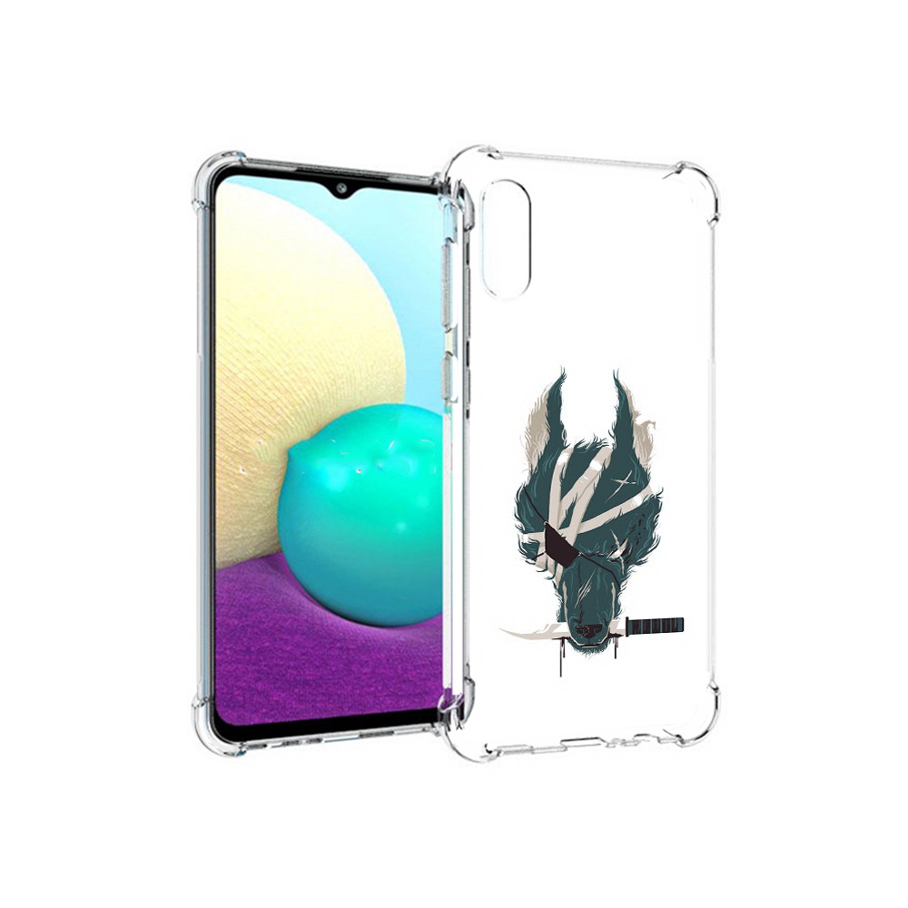 Чехол MyPads Tocco для Samsung Galaxy M02 волк-разбойник (PT157689.478.271)
