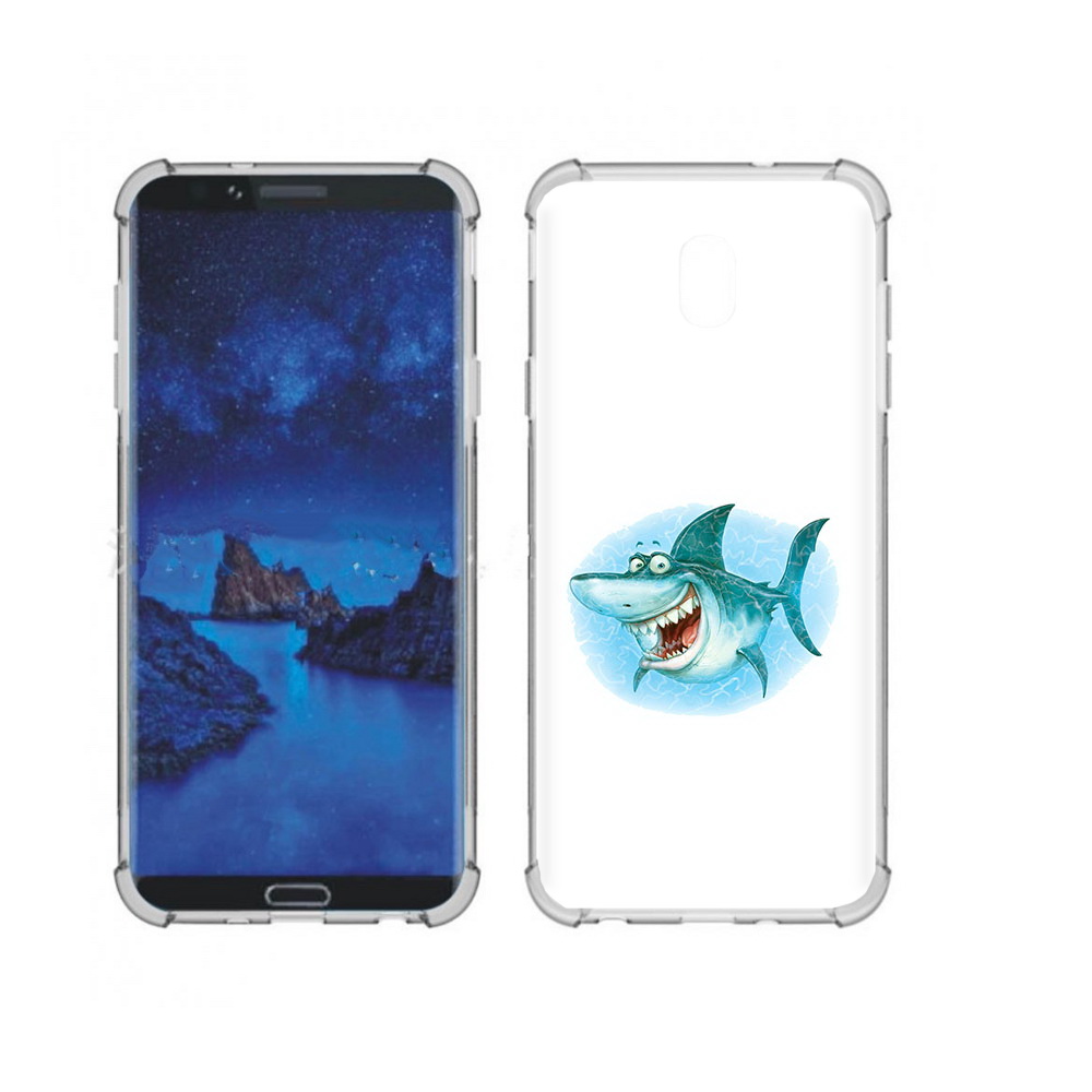 

Чехол MyPads Tocco для Samsung Galaxy J7 (2018) веселая акула (PT226928.596.261), Прозрачный, Tocco