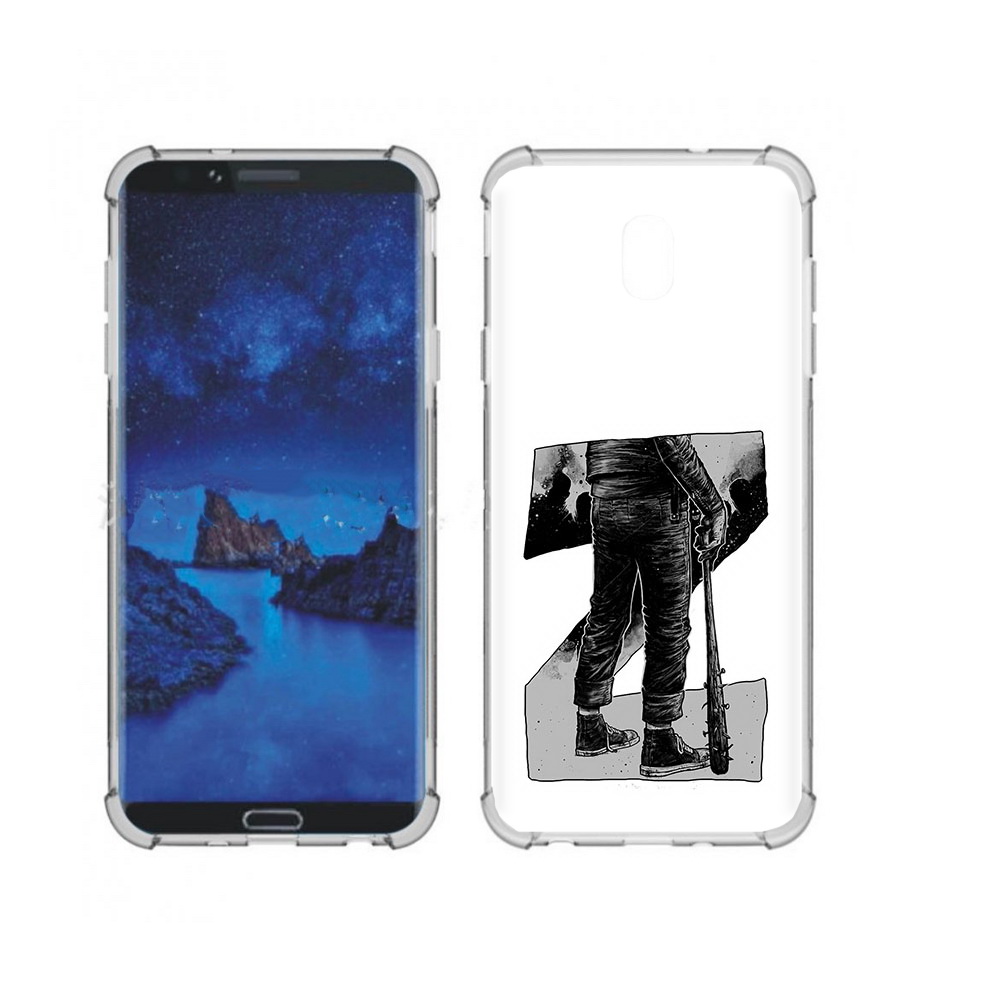 

Чехол MyPads Tocco для Samsung Galaxy J7 (2018) воин черно белый (PT226928.596.265), Tocco