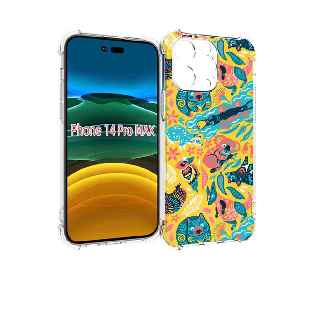 

Чехол MyPads seamless-pattern для iPhone 14 Pro Max, Прозрачный, Tocco