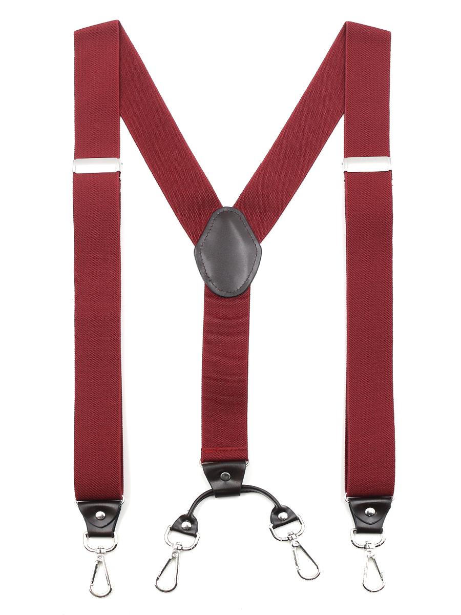 Подтяжки унисекс GENTLETEAM Suspenders-1 бордовые