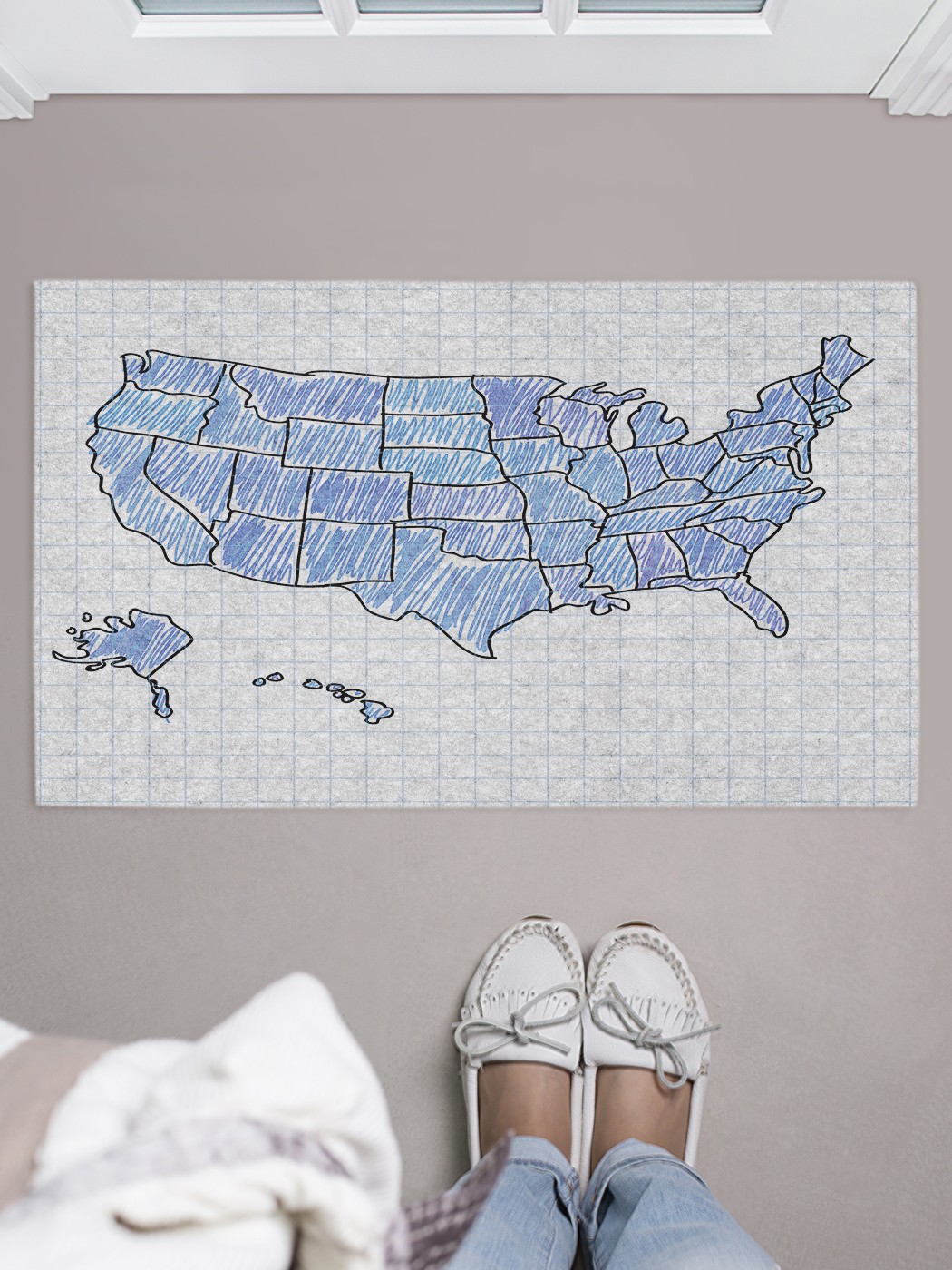 

Придверный коврик в прихожую для обуви, на резиновой основе, 75x45 см door_39884 JoyArty