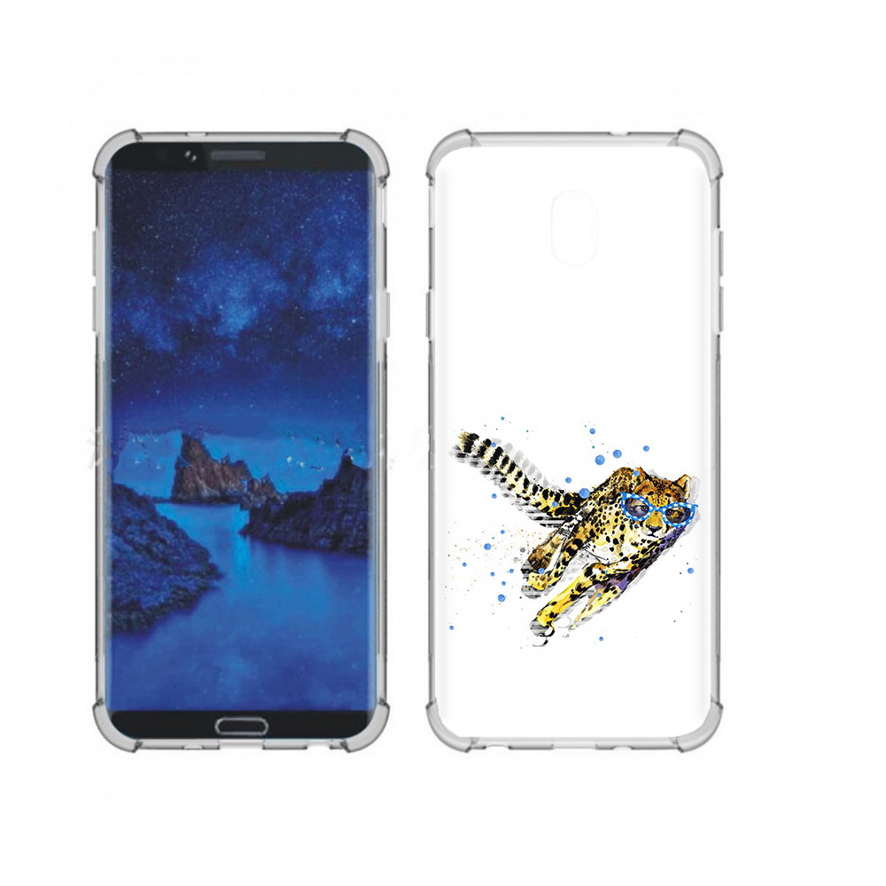 

Чехол MyPads Tocco для Samsung Galaxy J7 (2018) гепард в очках (PT226928.596.287), Прозрачный, Tocco