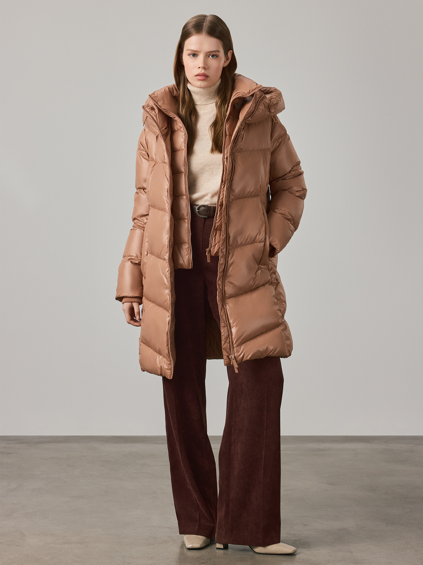 

Пальто женское Just Clothes 443644 бежевое 44 EU, Бежевый, 443644