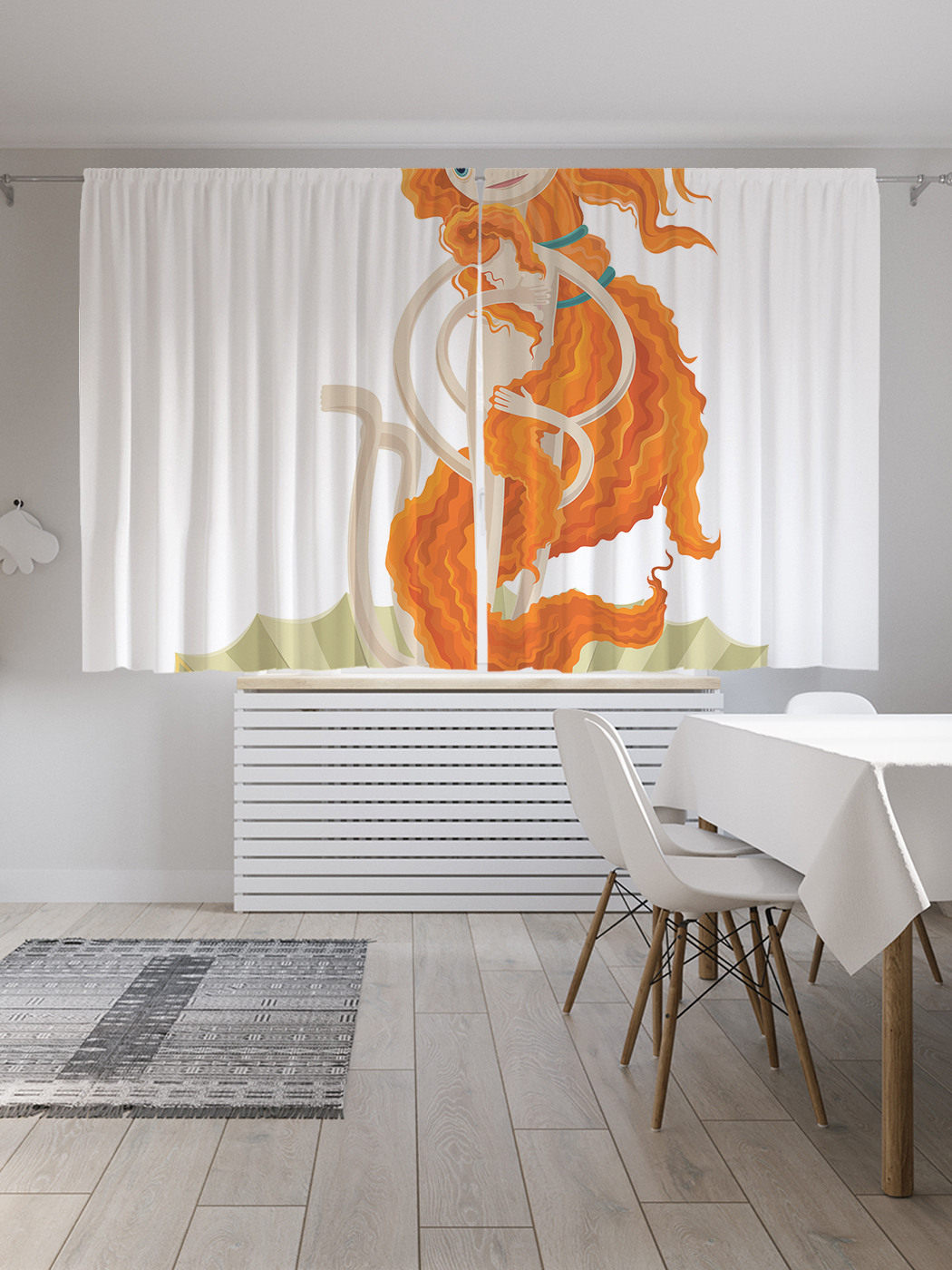 

Шторы JoyArty с фотопечатью "Абстрактная Венера" из сатена, 290х180 см, Абстрактная Венера