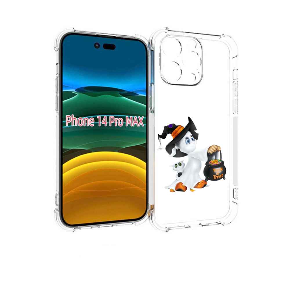 

Чехол MyPads Маленький призрак для iPhone 14 Pro Max, Прозрачный, Tocco