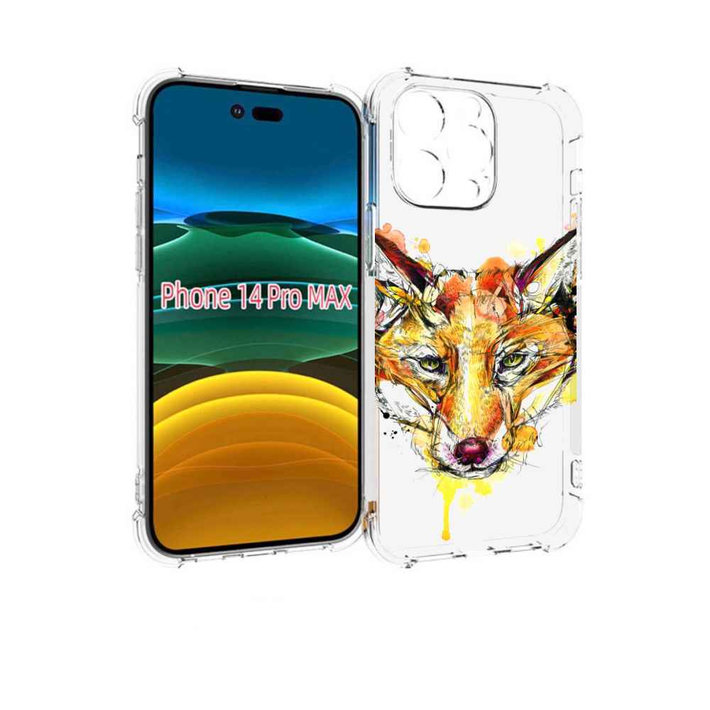 

Чехол MyPads Акварельная лиса для iPhone 14 Pro Max, Прозрачный, Tocco