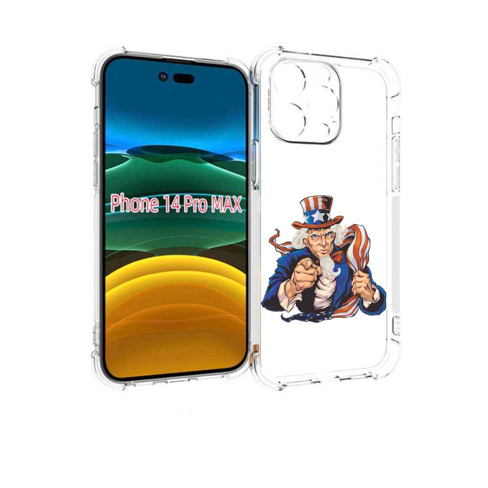 

Чехол MyPads Американский-дед для iPhone 14 Pro Max, Прозрачный, Tocco