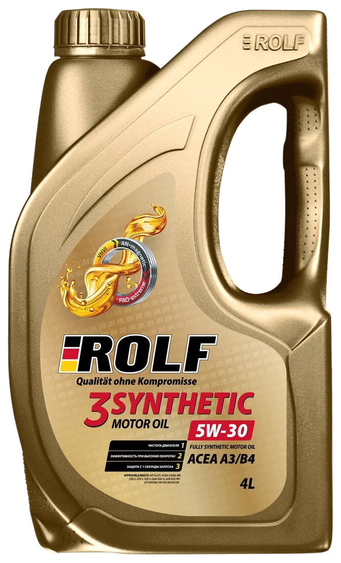 Моторное масло ROLF 3-synthetic 5W30 4л